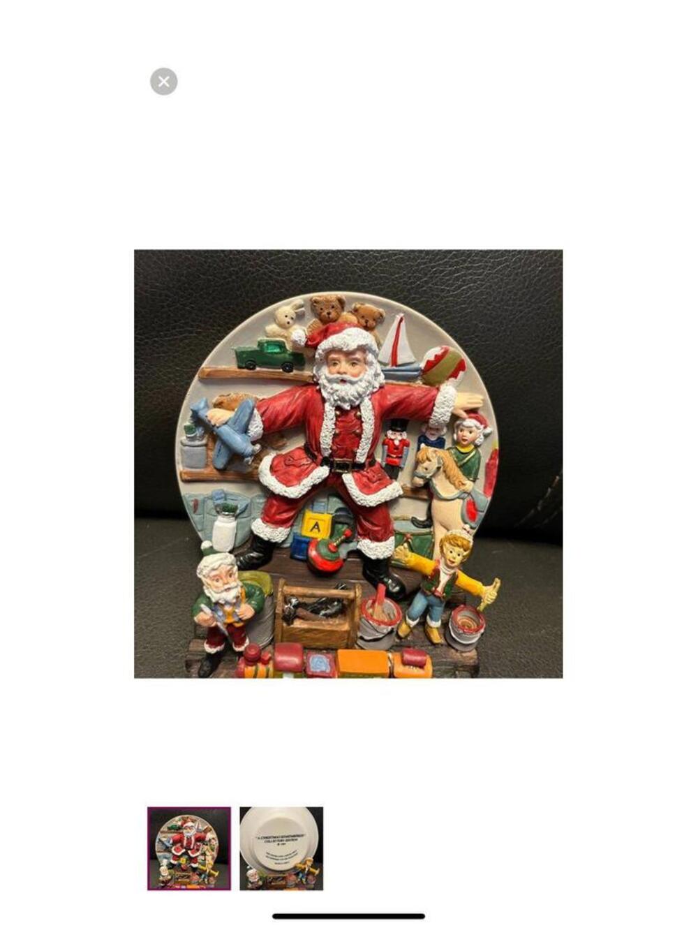 1997 A Christmas Remembered Collectors Edition Decorative Plate and Figurine Set